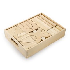 Дерев'яні будівельні кубики нефарбовані, 48 штук - Viga Toys