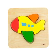 Дерев'яний пазл-вкладиш "Літачок" - Viga Toys