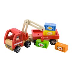 Дерев'яна іграшкова машинка "Автокран" - Viga Toys