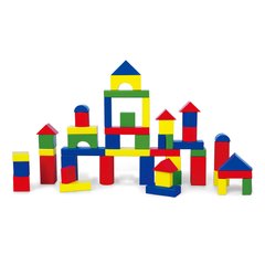 Дерев'яні кубики "Барвисті блоки" 50 штук, 3,5 см - Viga Toys