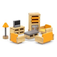 Дерев'яні меблі для ляльок "PolarB: Вітальня" - Viga Toys