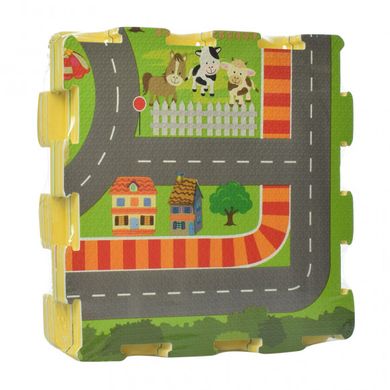 Дитячий ігровий килимок-мат "Зелене місто", 6 деталей - METR+