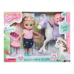 Ігровий набір "Лялька Мія з конем", фіолетовий - O.M.Girly