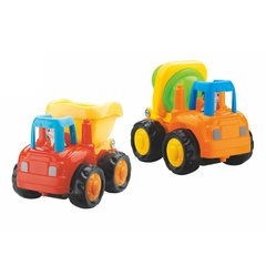 Набір іграшкових машинок "Самоскид і бетономішалка", 6 штук - Hola Toys