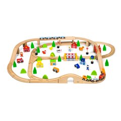 Дерев'яна залізниця, 90 елементів - Viga Toys