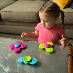 Набір прорізувачів-спінерів із присосками «Whirly Squigz», 3 штуки - Fat Brain Toys
