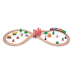 Дерев'яна залізниця, 39 елементів - Viga Toys