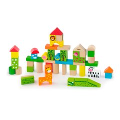 Дерев'яні кубики "Зоопарк", 50 штук, 3 см - Viga Toys