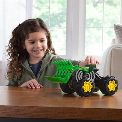 Іграшковий трактор «Monster Treads» з ковшем і великими колесами - John Deere Kids