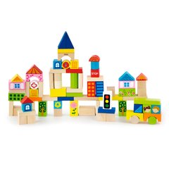 Дерев'яні кубики "Місто", 75 штук, 3 см - Viga Toys