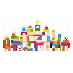 Дерев'яні кубики "Візерункові блоки" 100 штук, 3 см - Viga Toys