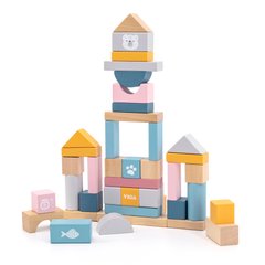 Дерев'яні кубики "PolarB: Пастельні блоки", 60 штук, 2,5 см - Viga Toys