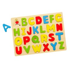 Дерев'яна рамка-вкладиш "Англійський алфавіт", прямокутник, великі літери - Viga Toys
