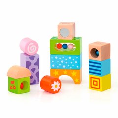 Дерев'яні кубики "Брязкальця" - Viga Toys